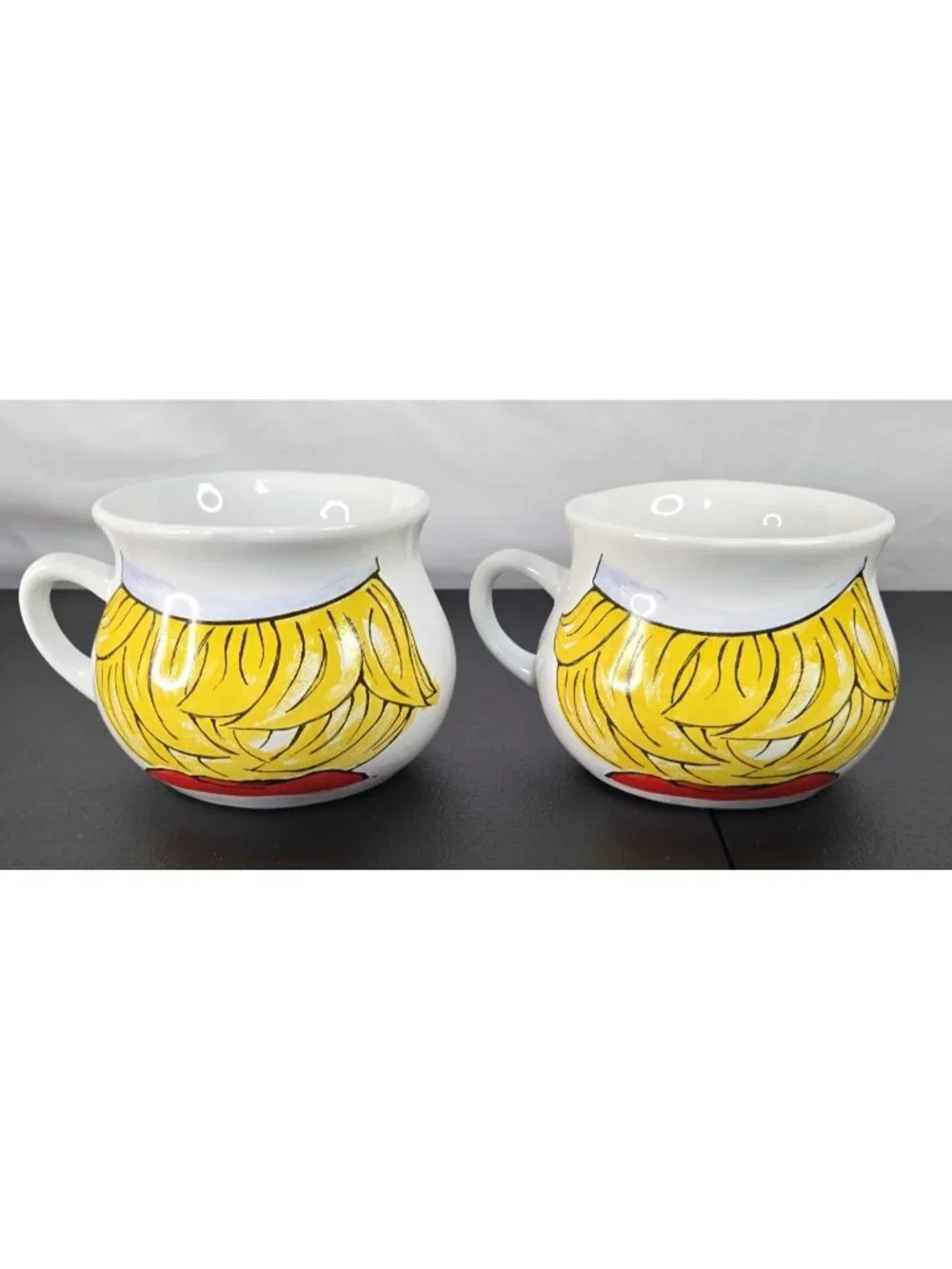 Set of 2 VTG 1998 Campbell Soup Kids Mugs Bowls Houston Harvest Collectible